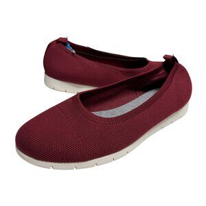 Seychelles Burgundy Knit Slip Resistant Flats Women’s 11M